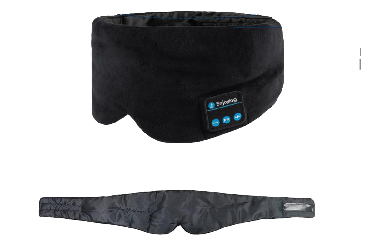 Sleep Eye Mask Bluetooth Headphones Adjustable Sleep Headband Headphones for Sleeping Wireless Eye Cover Earbuds for Travel