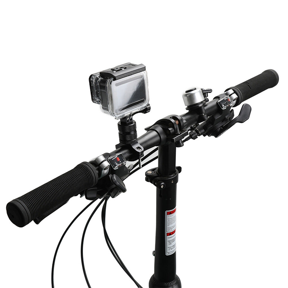Aluminum 360-degree Bike Handlebar Mount for GoPro Hero 13 12 11 Cameras Black