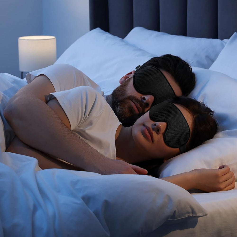 3D Sleeping Eye Mask Breathable Light Blocking Night Mask Black