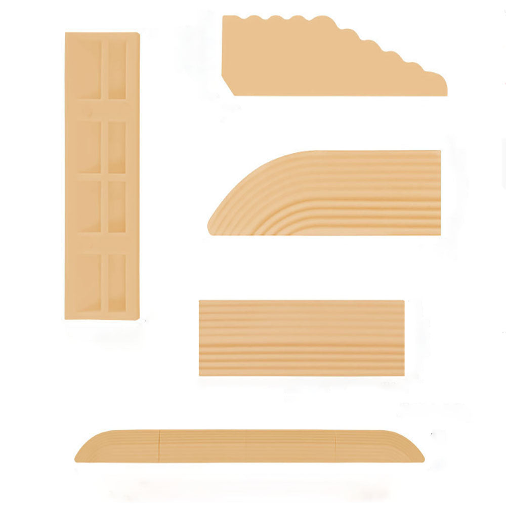 4Pcs Kit Threshold Bars Step Ramp Compatible with Ecovacs/Xiaomi/Cloud Whale Robot Vacuum Cleaner Beige