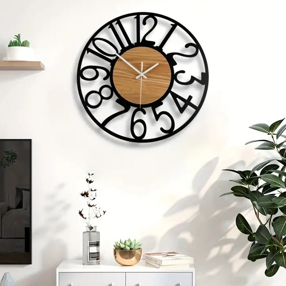 Silent Wall Clock Battery Operated Home Office Wall Decor