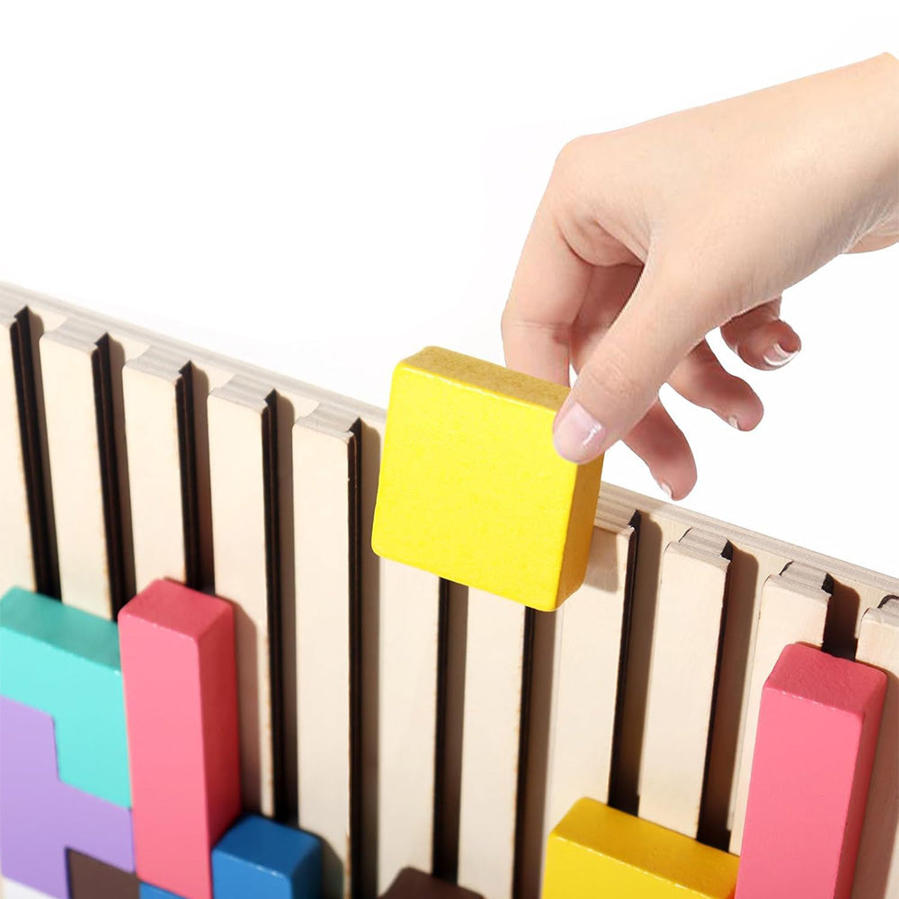 Giant Wooden Block Stacking Puzzle Montessori Educational Toy