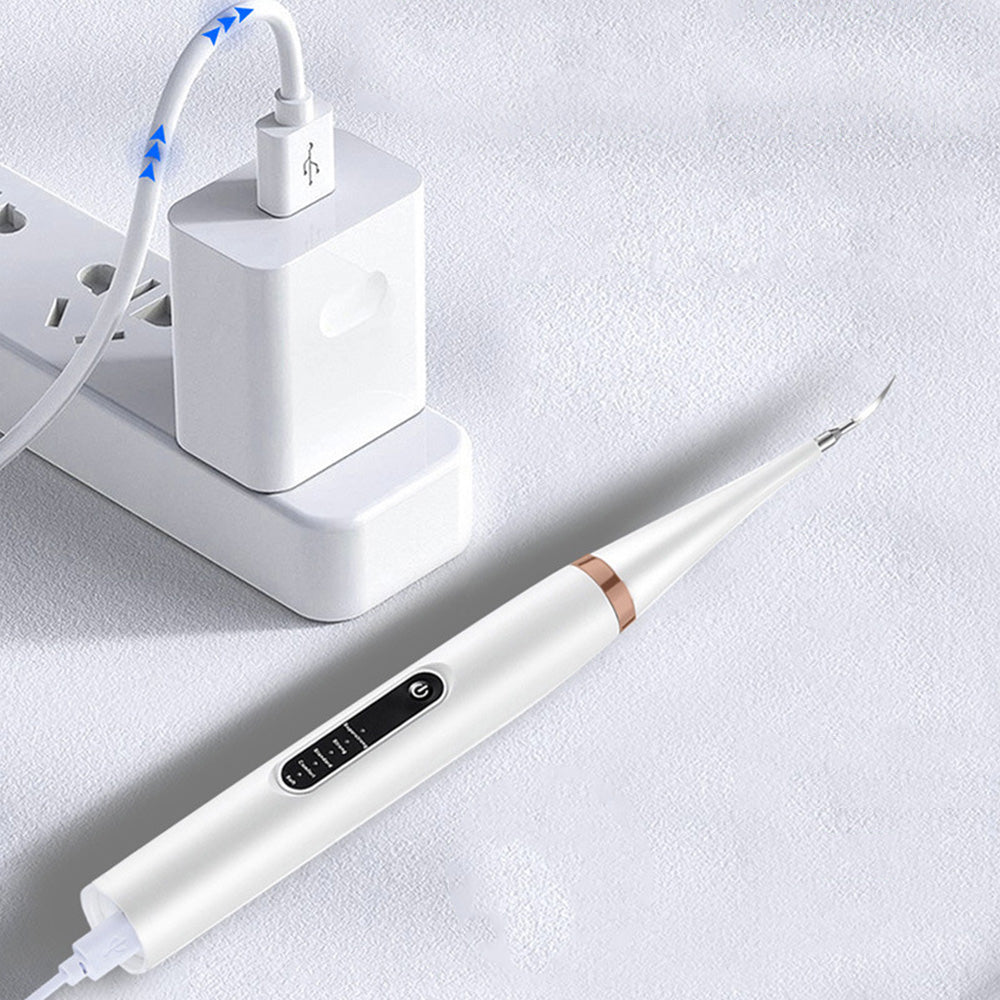 5-Mode Dog Teeth Cleaning Kit Ultrasonic Plaque and Tartar Remover with Light Pet Teeth Cleaner White