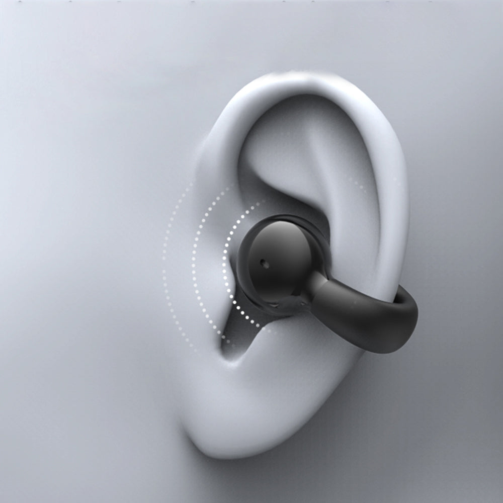YX03 Wireless Bluetooth 5.3 Earphones Ear-clip Bone Conduction Headphones Sports Earbuds Black