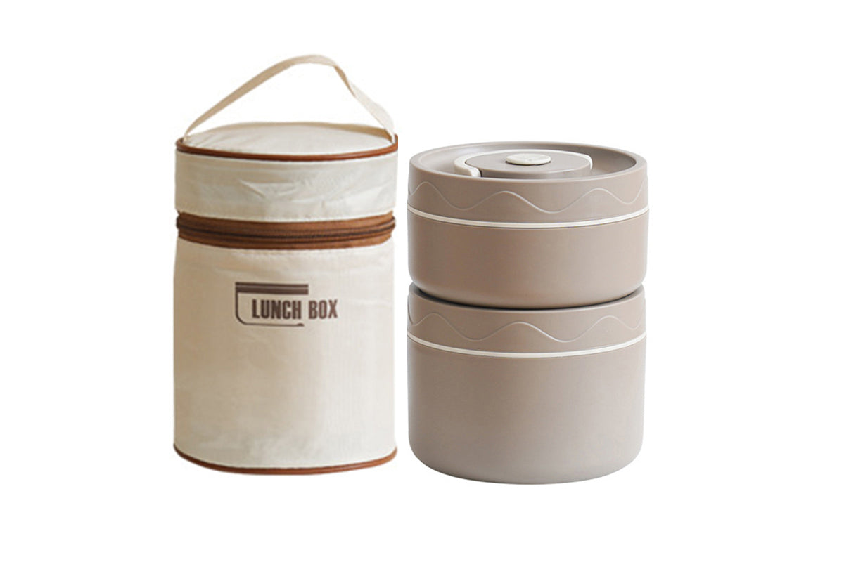 Stackable Bento Box Adult Lunch Box Includes Lunch Bag Leak-Proof Food Storage Containers-2 Lunch Box Set