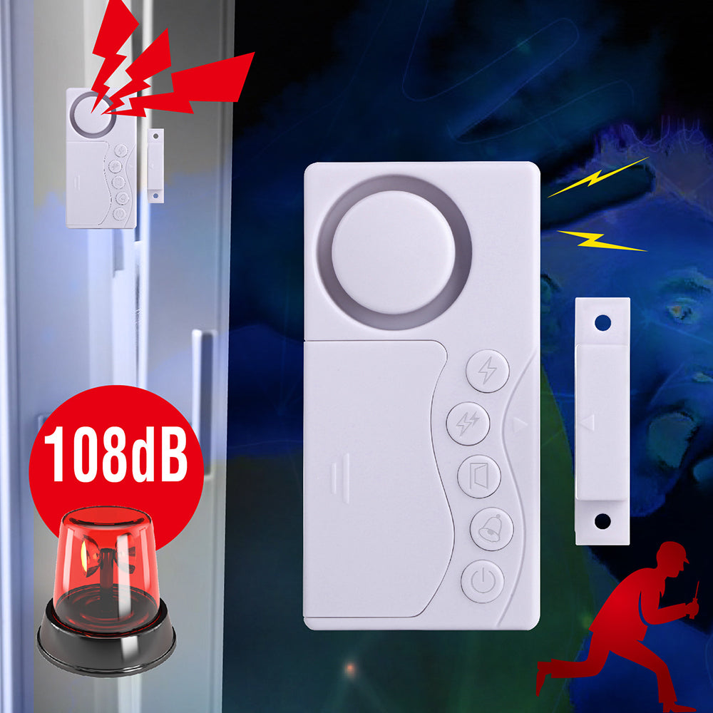 Freezer Door Alarm Magnetic Intrude Detector Security Alarm Wireless Adjustable Alert