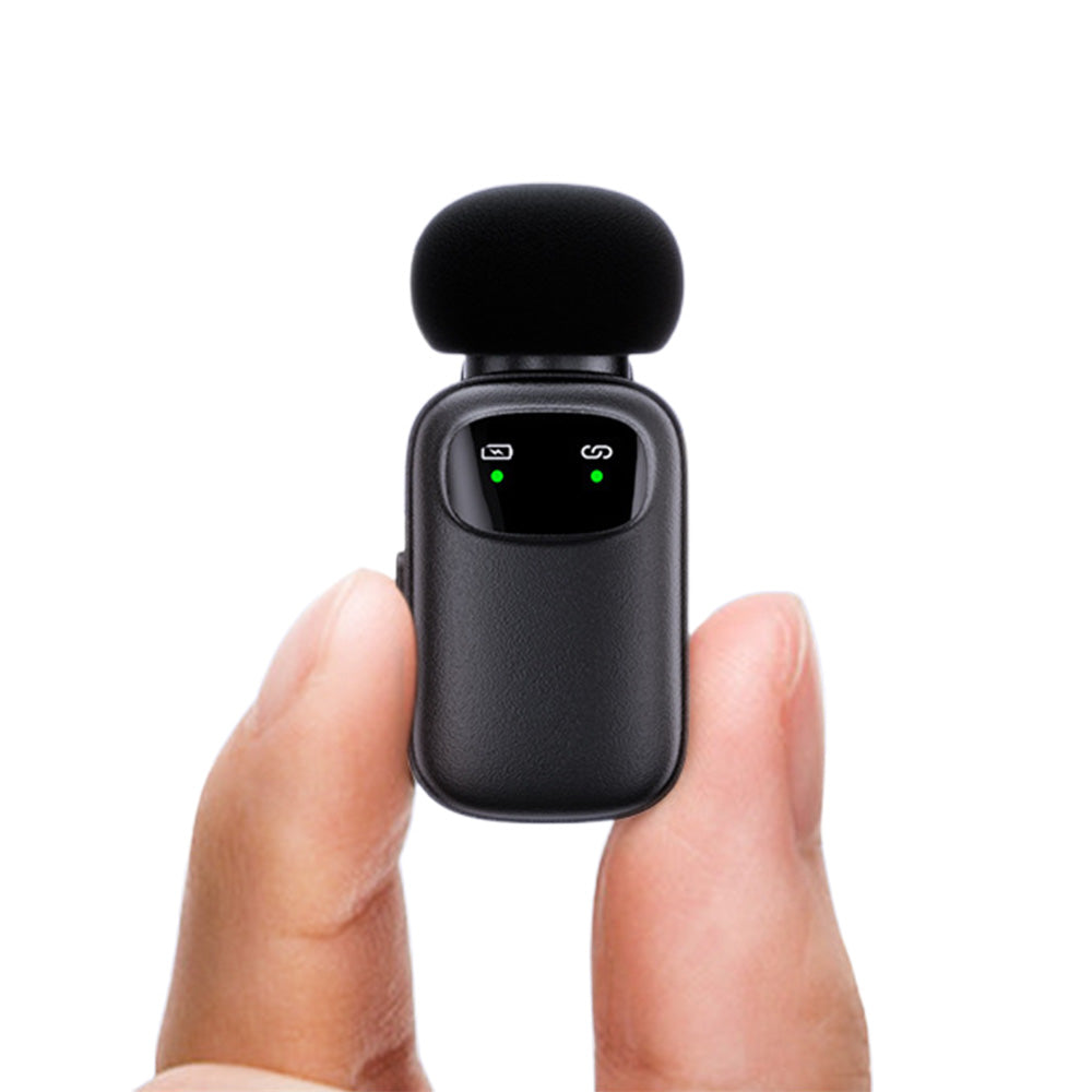 Wireless Lavalier Microphone with Charging Case AI Voice Changer Lapel Microphone for Video Recording Podcast Lightning Style