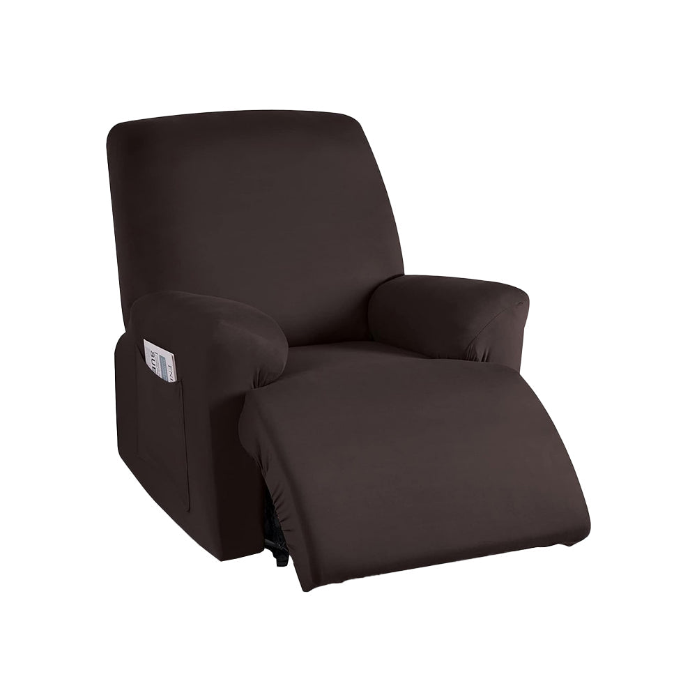 Full Wrapped Stretch Recliner Chair Cover Elastic Recliner Sofa Slipcover Coffee