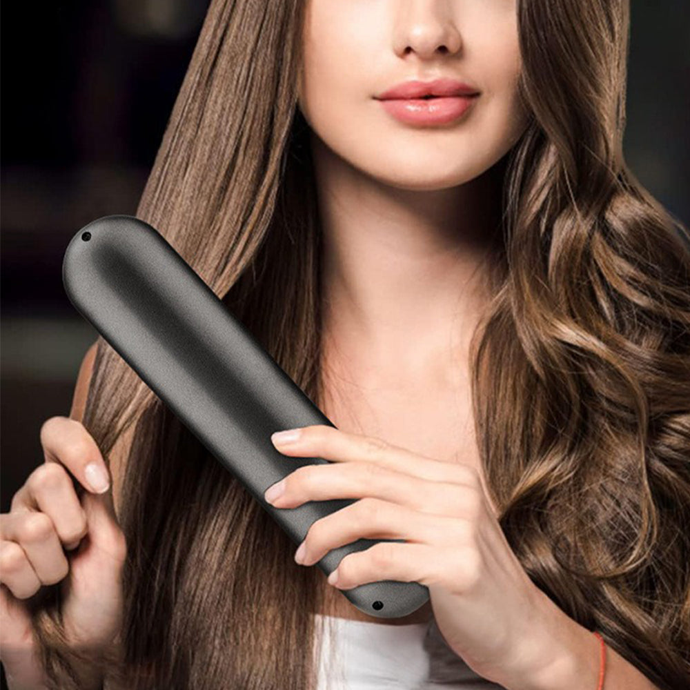 Cordless Hair Straightener Brush Protable Hair Straightening Comb for Home Travel Outdoor Gray