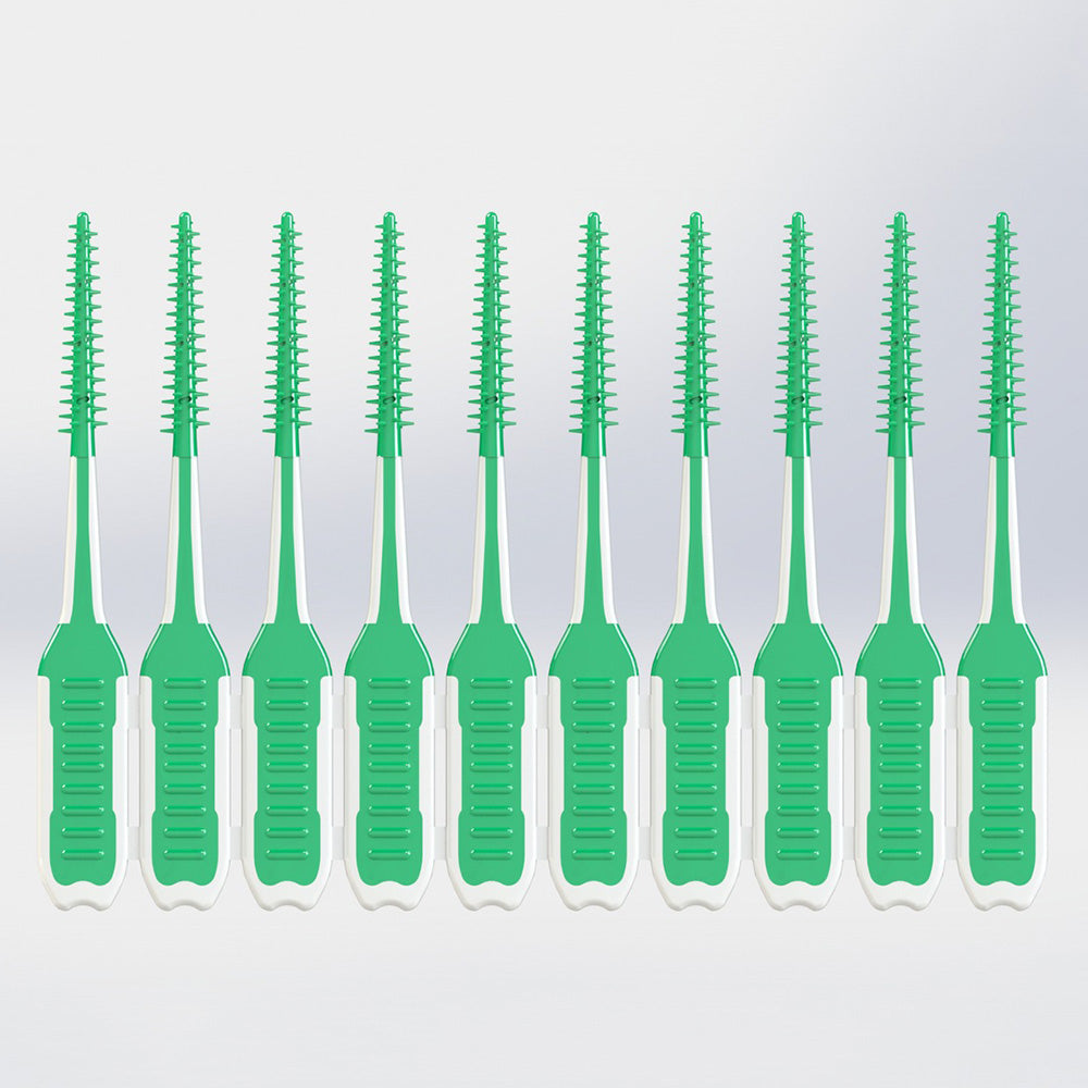 240Pcs Floss Picks Tooth Cleaners with Portable Travel Case Green