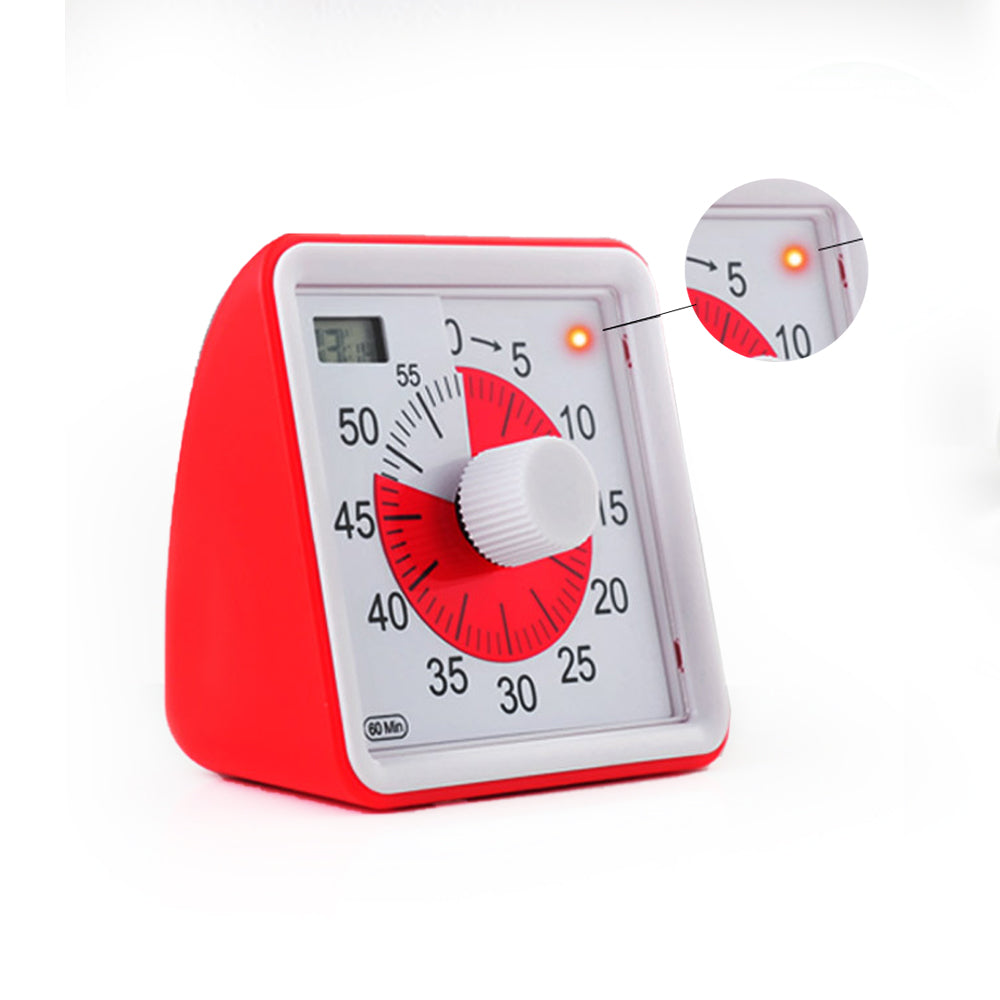 60-Minute Visual Timer Countdown Timer Time Management Tool for Sports Studying Red