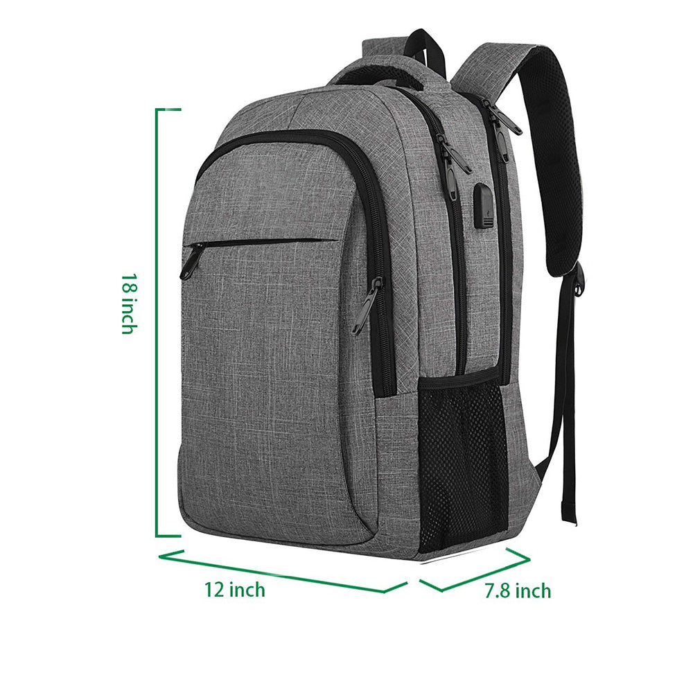 Travel Laptop Backpack Work Bag with USB Charging Port Water Resistant Business Rucksack
