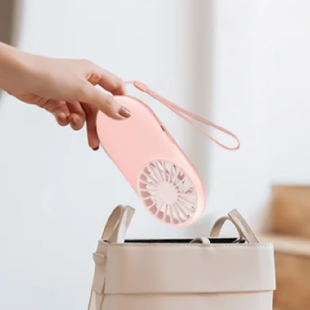 Portable Handheld Mini Fan Rechargeable USB Cooling Fan for Travel Hiking Camping Pink