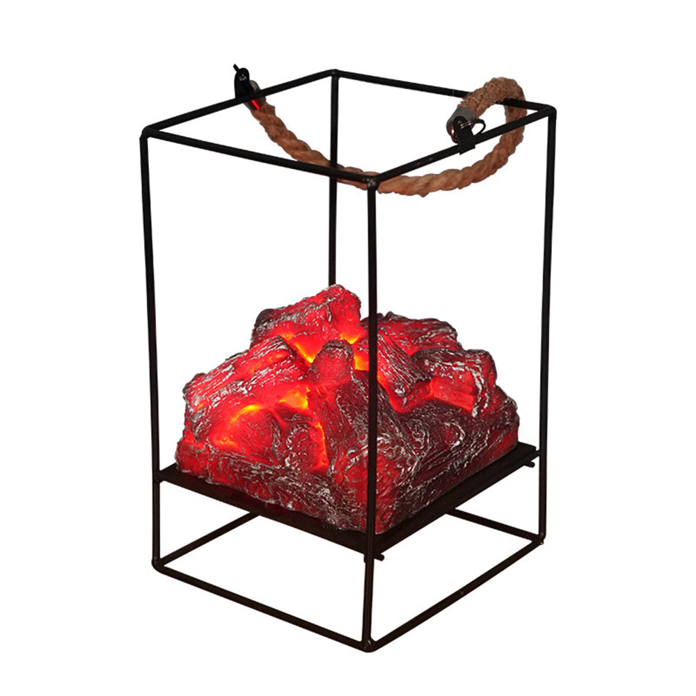 LED Fireplace Living Room Bedroom Terrace Ornaments Halloween Christmas Decor Light Style 2