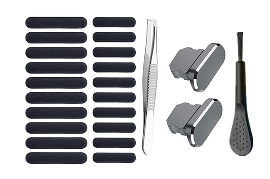 Phone Speaker Dustproof Stickers Protector Kit for iPhone-Grey
