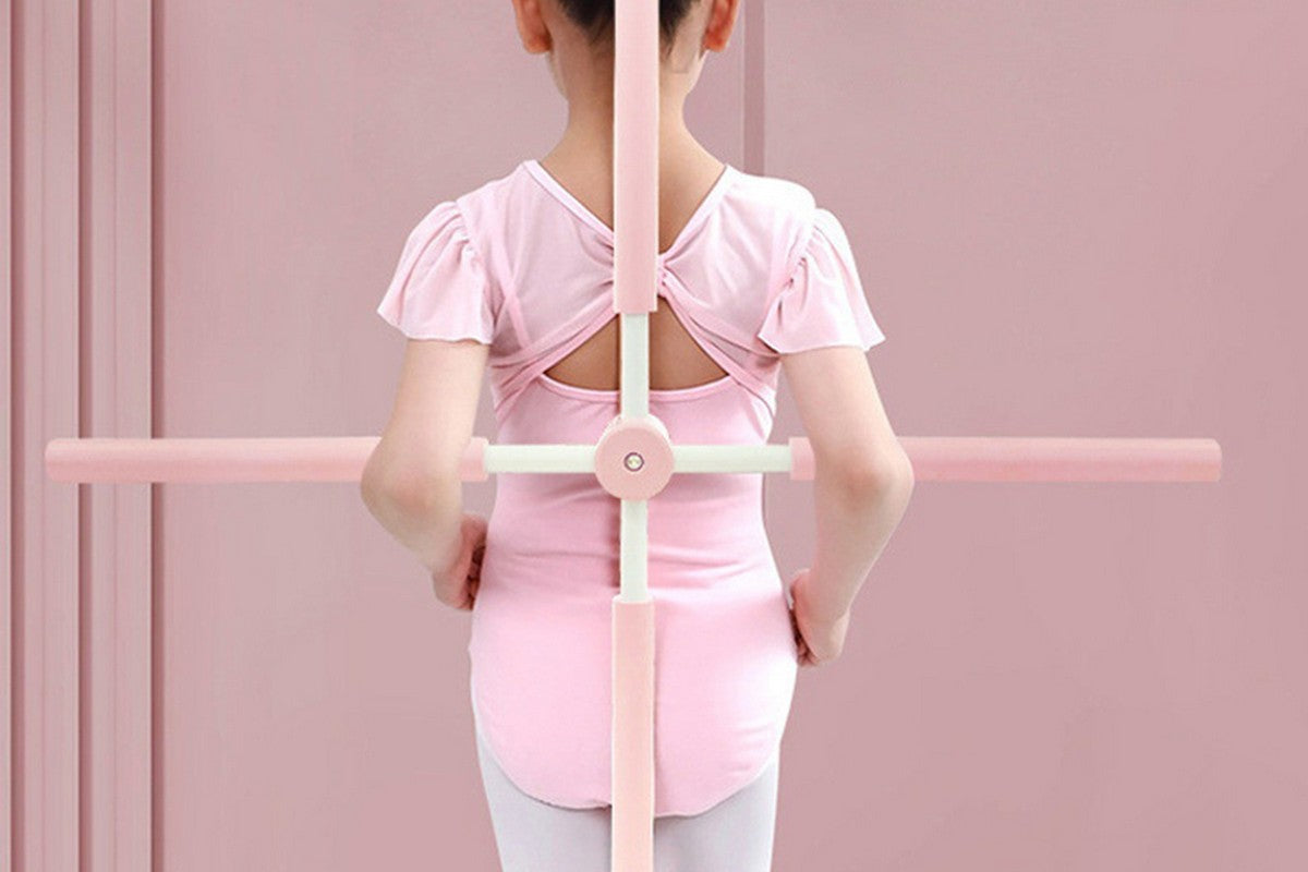 Retractable Yoga Posture Corrector Stick Adult And Child Back Stretching Tool-Pink