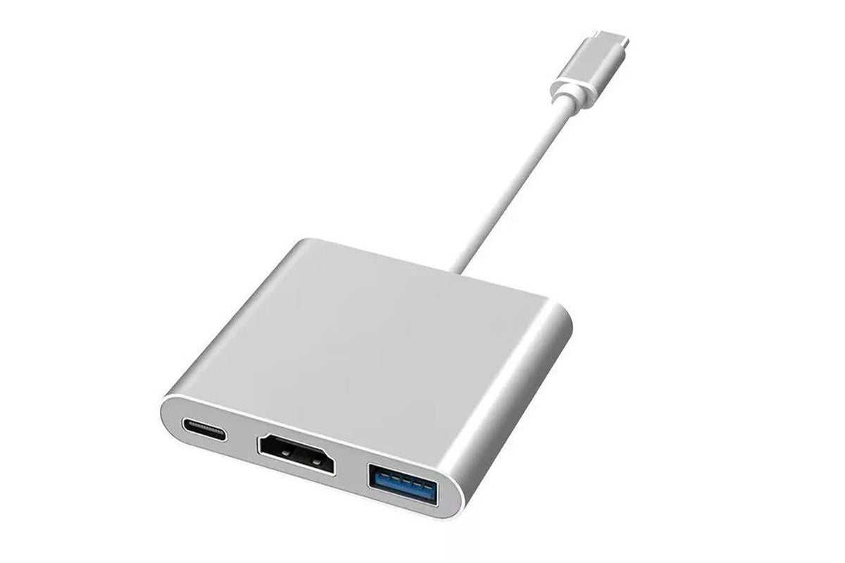 3 in 1 USB-C to HDMI Adapter Docking Station with USB 3.0 Ports for MacBook Lenovo