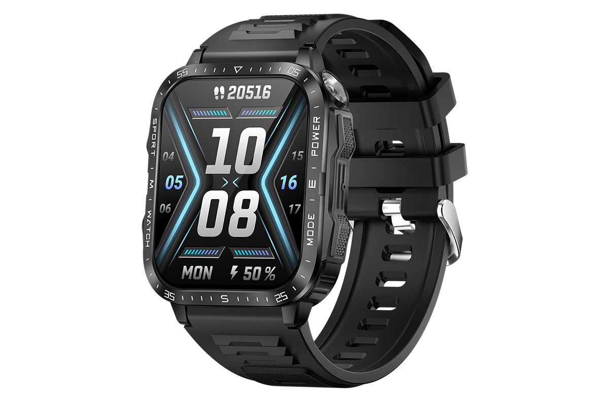 Smartwatches with 100 Sports Modes Voice Assistant Bluetooth Call Music for iPhone-Black