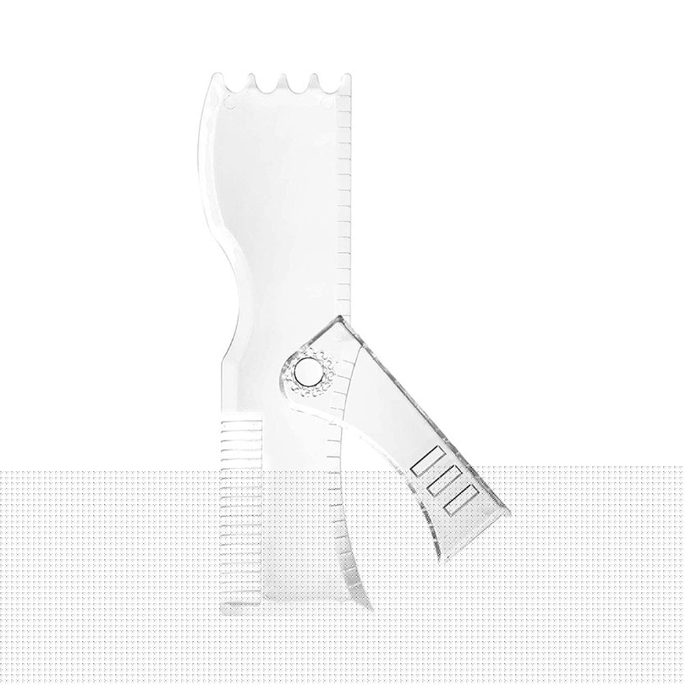 Rotatable Beard Shaping Template Comb Trimming Shaper Beard Styling Tool Transparent