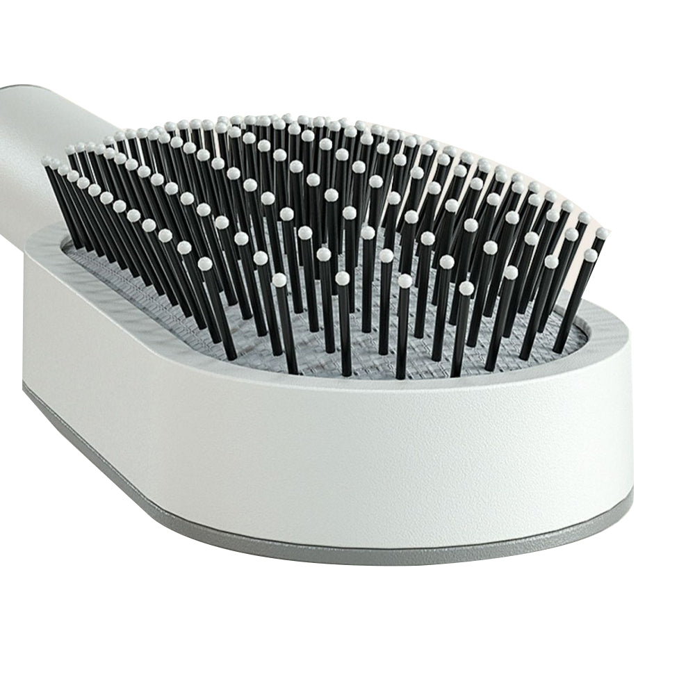 Self Cleaning Hair Brush with Holder Easy Clean Massage Hair Comb for for Thick Curly Long Hair