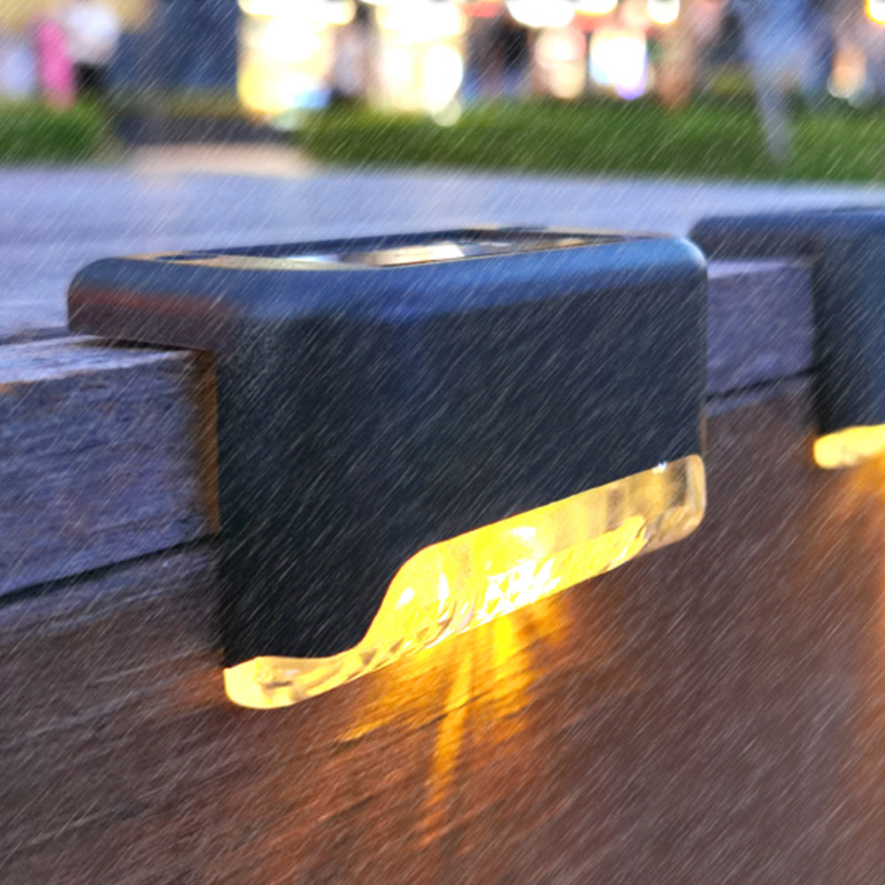 8Pcs Set Solar LED Deck Lights Outdoor Step Fence Lamp for Stairs Path Garden Patio Pathway