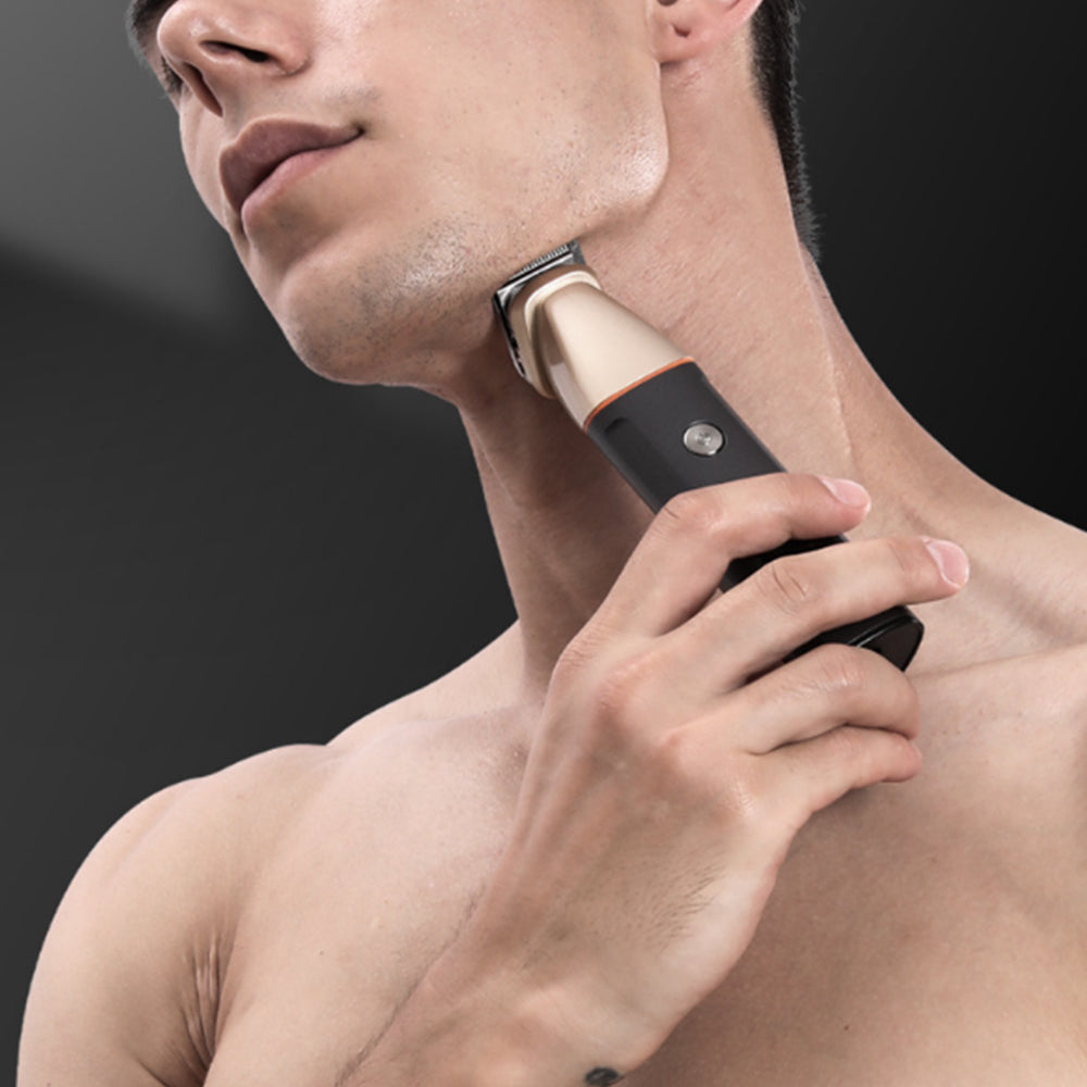 Electric Hair Clippers Kit Cordless Hair Trimmer for Body Facial Gold and Black