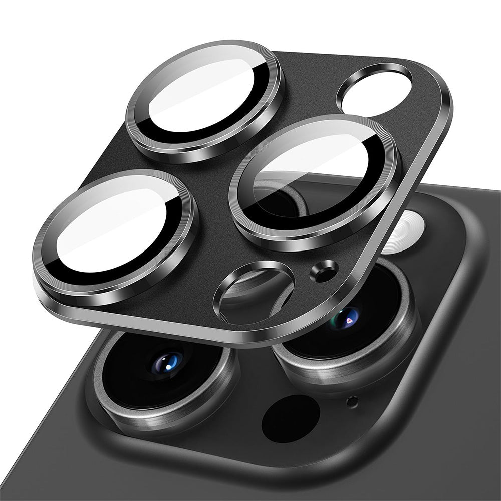 2Pcs Camera Lens Metal Glass Ring Protector for iPhone 16 Pro Max