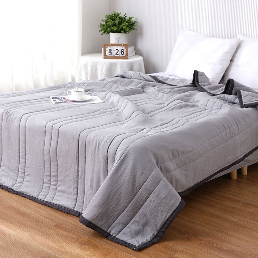 200 x 150cm Summer Blanket Washable Air-Conditioning Quilt Light Grey