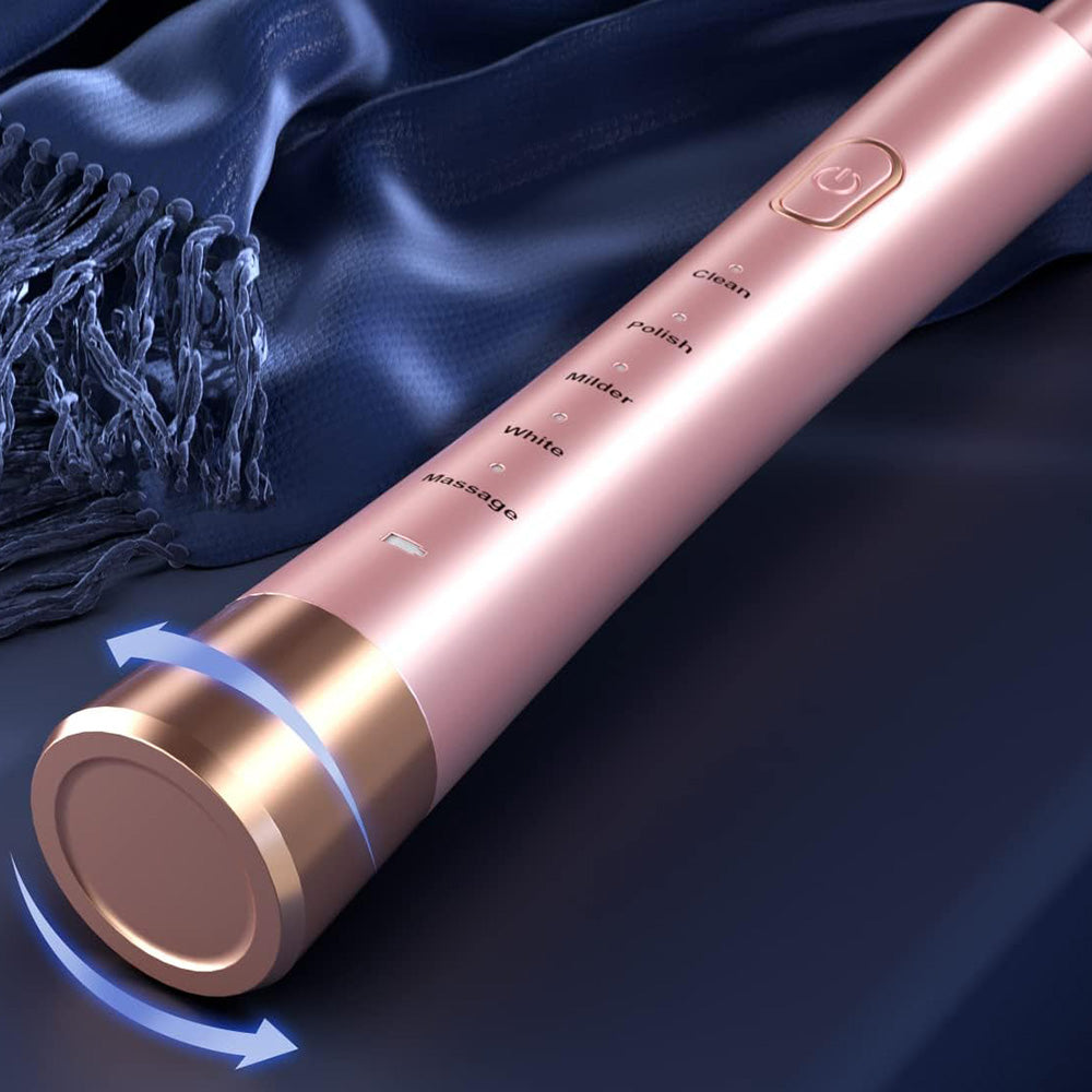 Electric Toothbrush for Adults ¨C Sonic Toothbrush with 6 Brush Heads and Smart Timer Pink