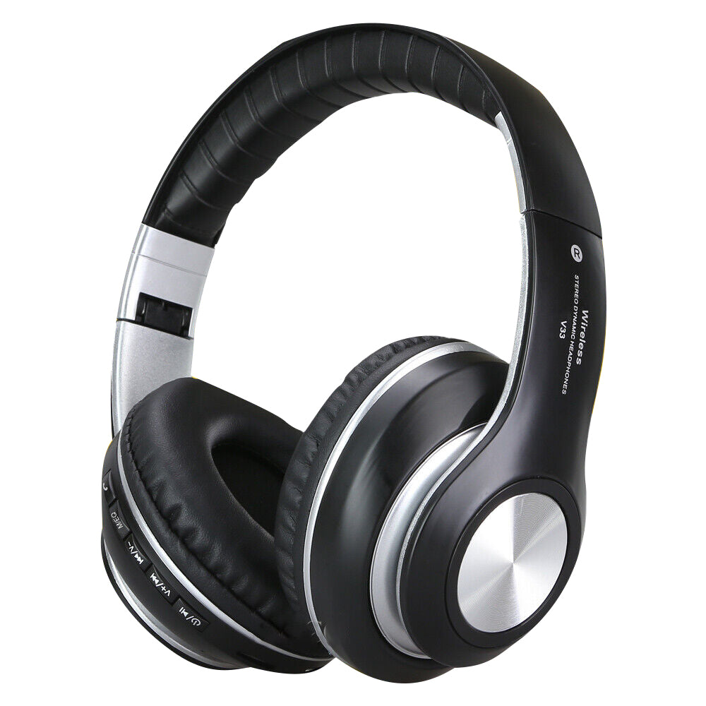 Wireless Bluetooth Headphones Rechargeable Earphones with Mic for Music Sports Game
