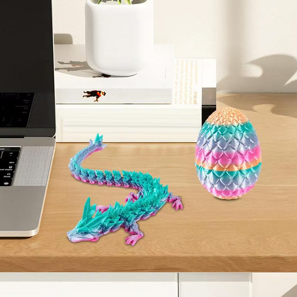 3D Printed Dragon Egg with Dragon Flexible Dragon Egg Surprise Toy Style 1