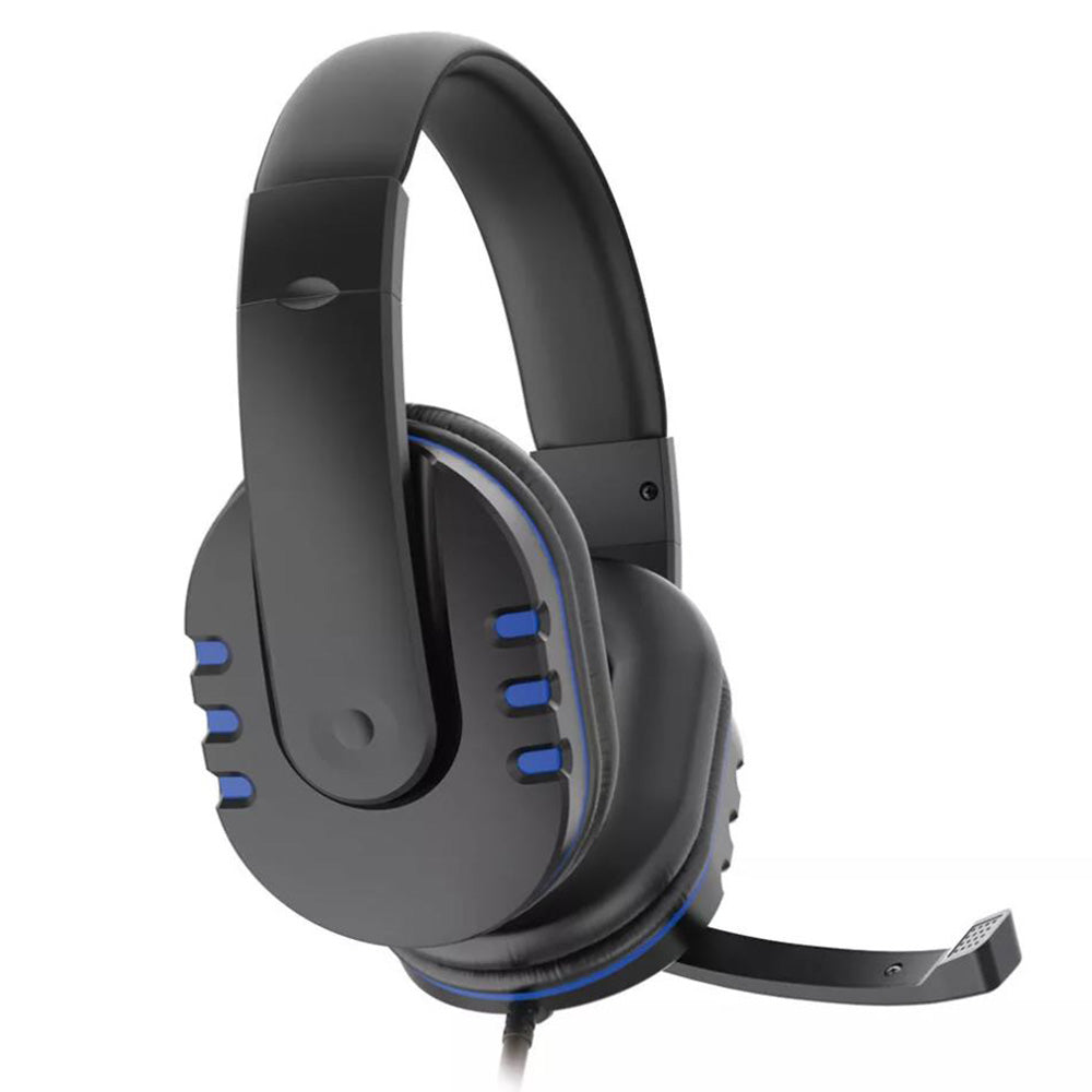 Wired Gaming Headset Head-Worn Headphone with Microphone for PS4 PS5 XBOX SWITCH Blue
