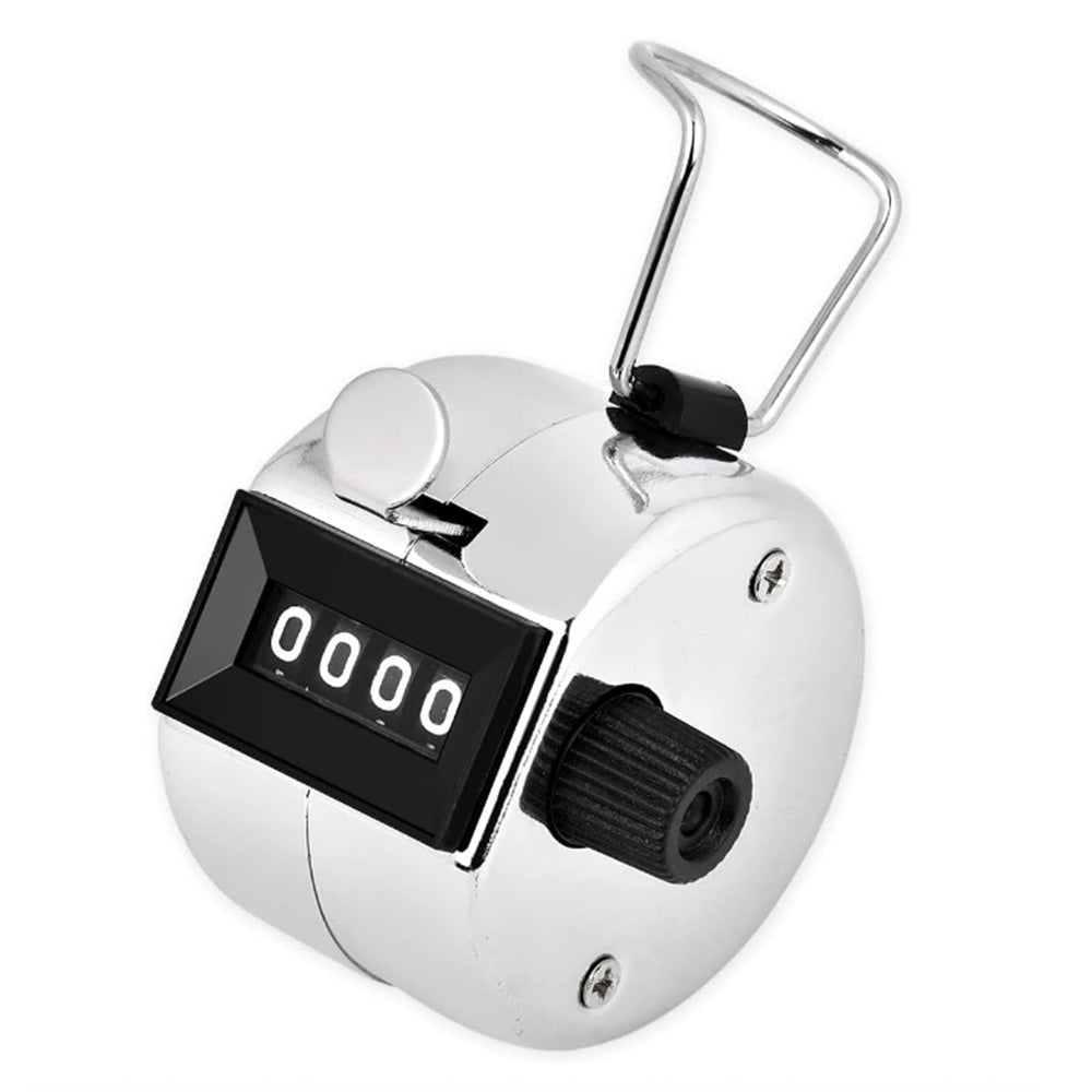 Clicker Counter, Metal Hand Tally Counter Clicker with 4 Digit Display, Pitch Counter for Golf Stroke/Lap/Row/Sports