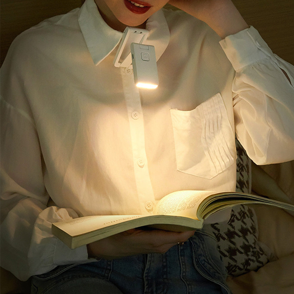 Rechargeable Mini Foldable Clip-On Book Light ââ‚?Desk Reading Lamp