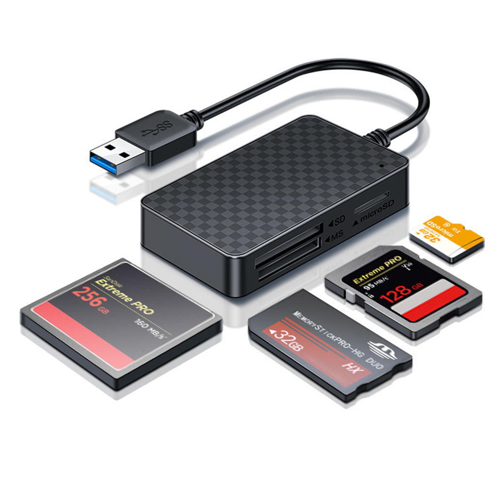4-in-1 USB 2.0 Memory Card Reader ââ‚?Adapter for CF, SD, TF, MS Cards