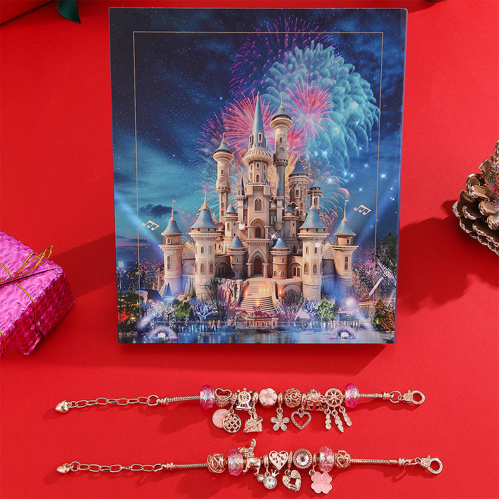 Advent Calendar Charm Bracelets for Girls ¨C 24-Day Xmas Countdown Calendar Pink