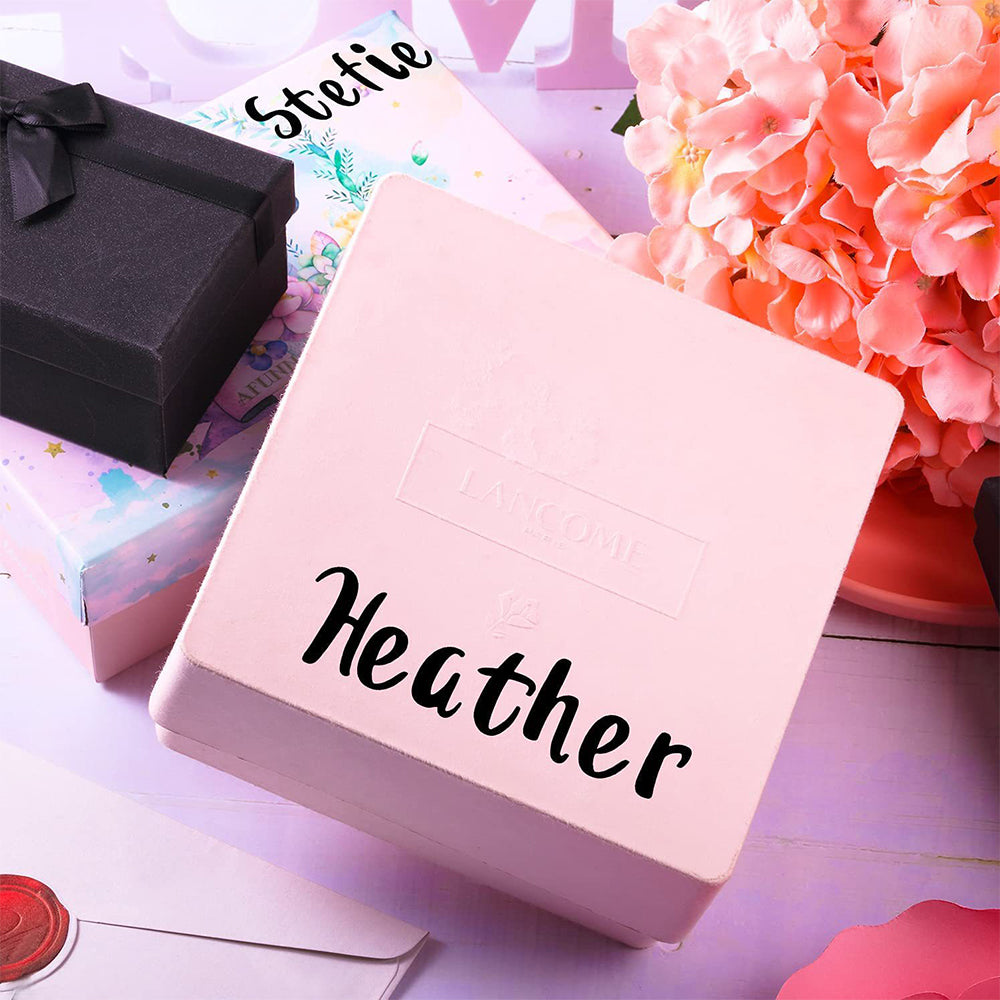 5 Sheets 360 Pcs Waterproof Oil-proof Self Adhesive Vinyl Letters Numbers Stickers Black