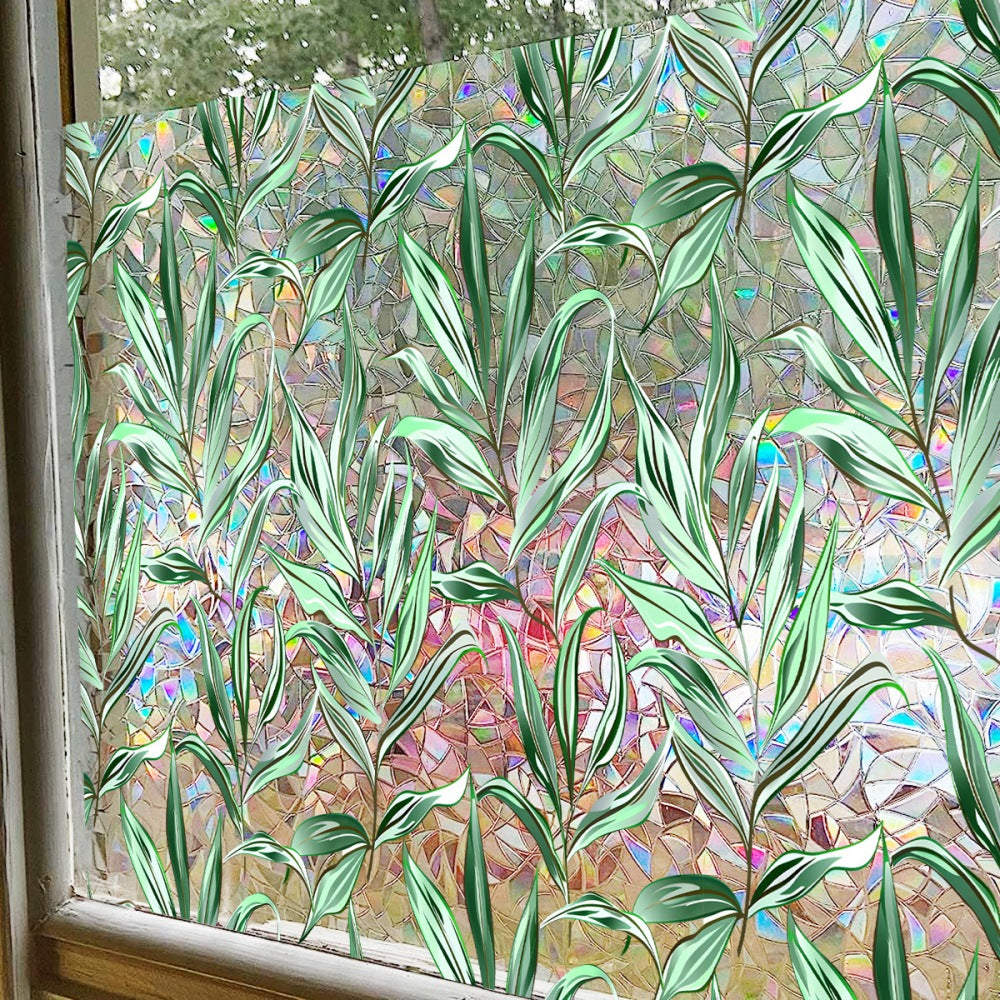 2Pcs Glass Window Privacy Static Cling Frosted Sticker Covering Film Style 1