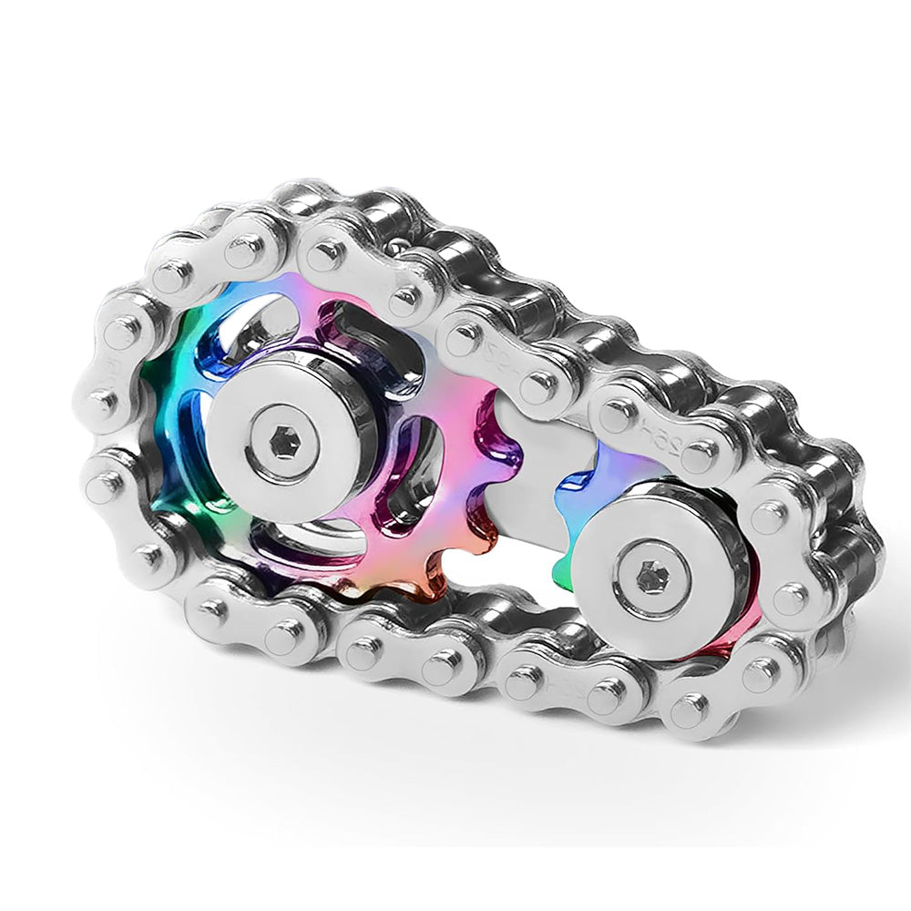 Bike Chain Fidget Toy Metal Spinner Stress Relief Focus Aid Mixture Color