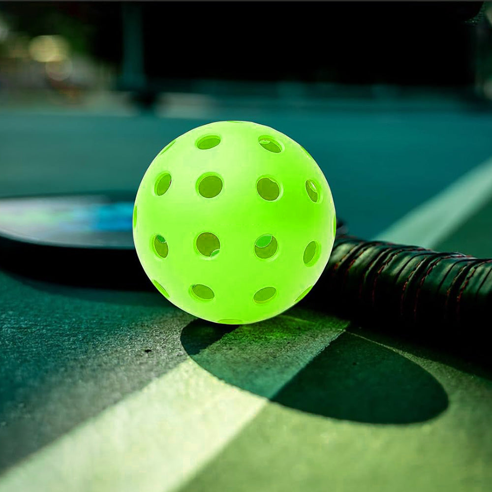 12Pcs Set 40-Hole Pickleball Balls High Bounce Outdoor Pickleball Set Green