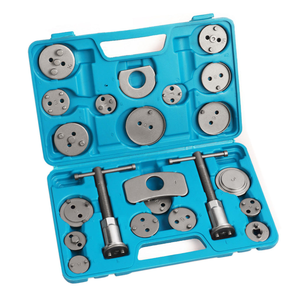 22-Piece Set Car Brake Piston Caliper Compressor Rewind Tool and Wind Back Tools for Brake Pad Replacement Reset