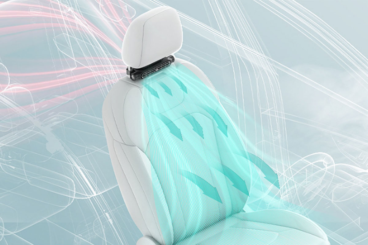 Car Fan for Rear Seat Cooling Air Fan 3 Gear Speeds Portable USB Backseat Cooling Fan