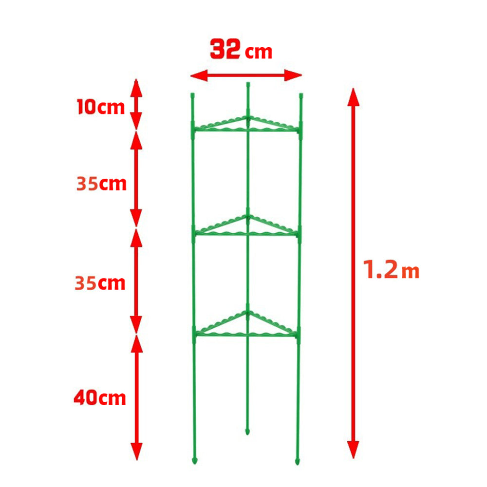 3-Tier Plant Stem Support Kits Plant Tomato Cage Stake Arms for Garden