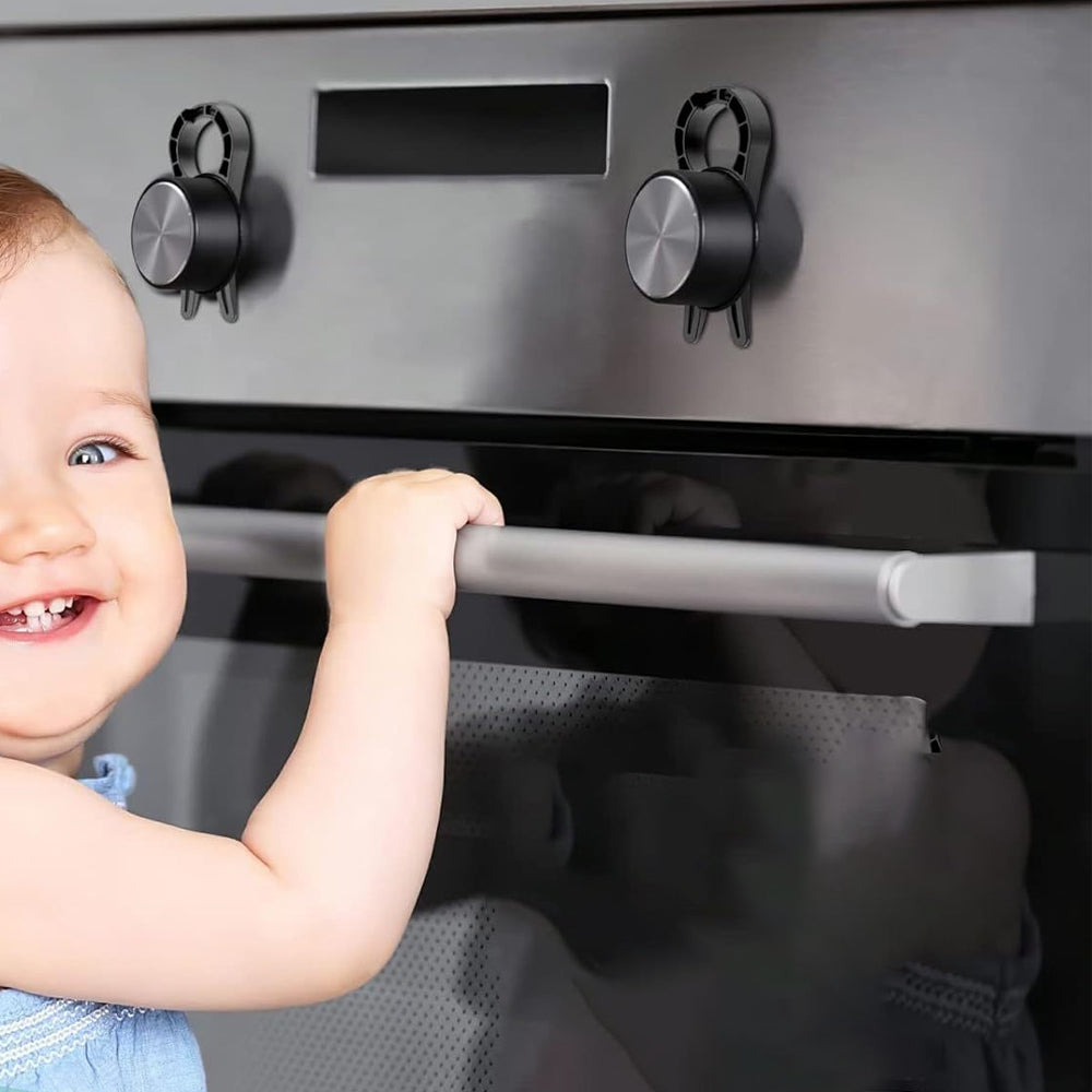 Set of 5Pcs Gas Stove Knob Locks Baby Proof Oven Knob Safety Covers