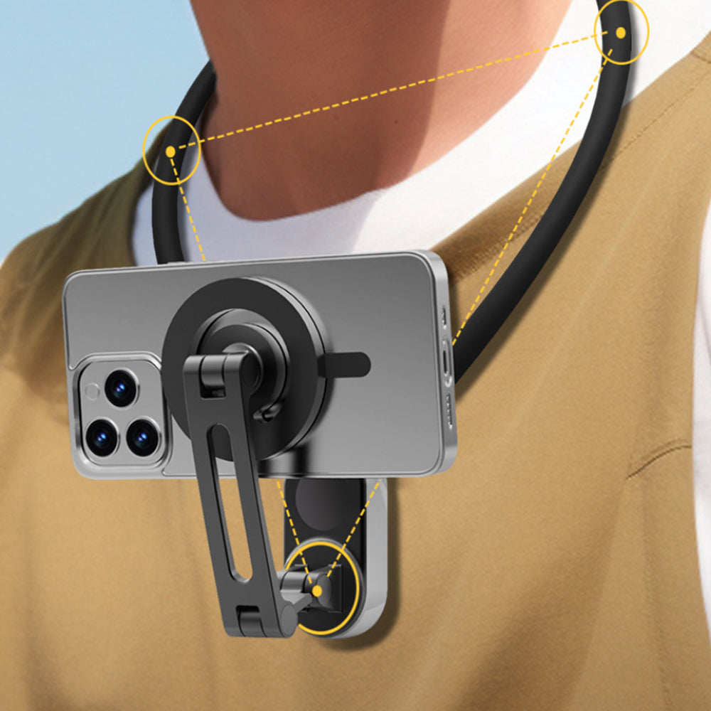 Magnetic Neck Mount Phone Holder Body Clip for GoPro