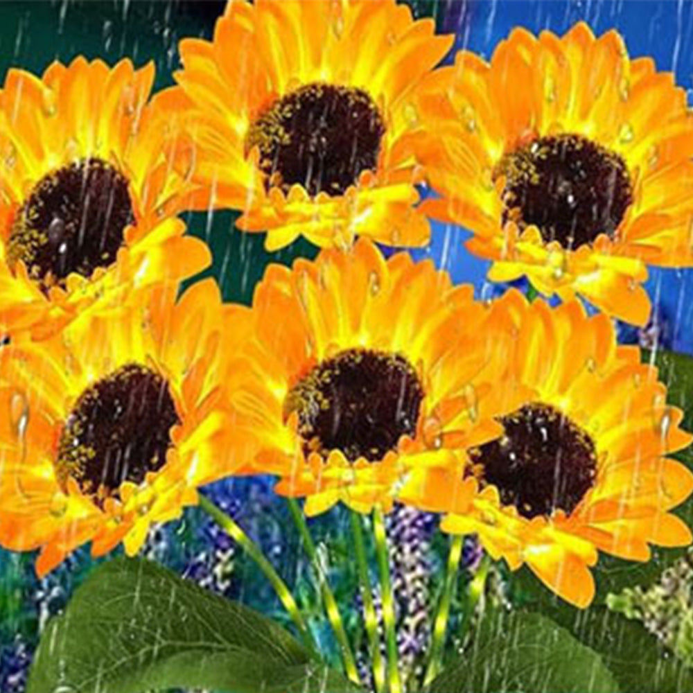 2PCS Solar Sunflower Lights ââ‚?Waterproof Outdoor Garden & Patio Decor