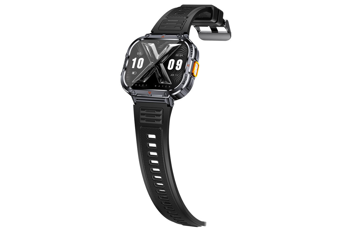 Smart Watch 2.0-Inch Fitness Watch with Flashlights Heart Rate Sleep Monitor Blood Oxygen 100 Sports Modes Activity Tracker-Black