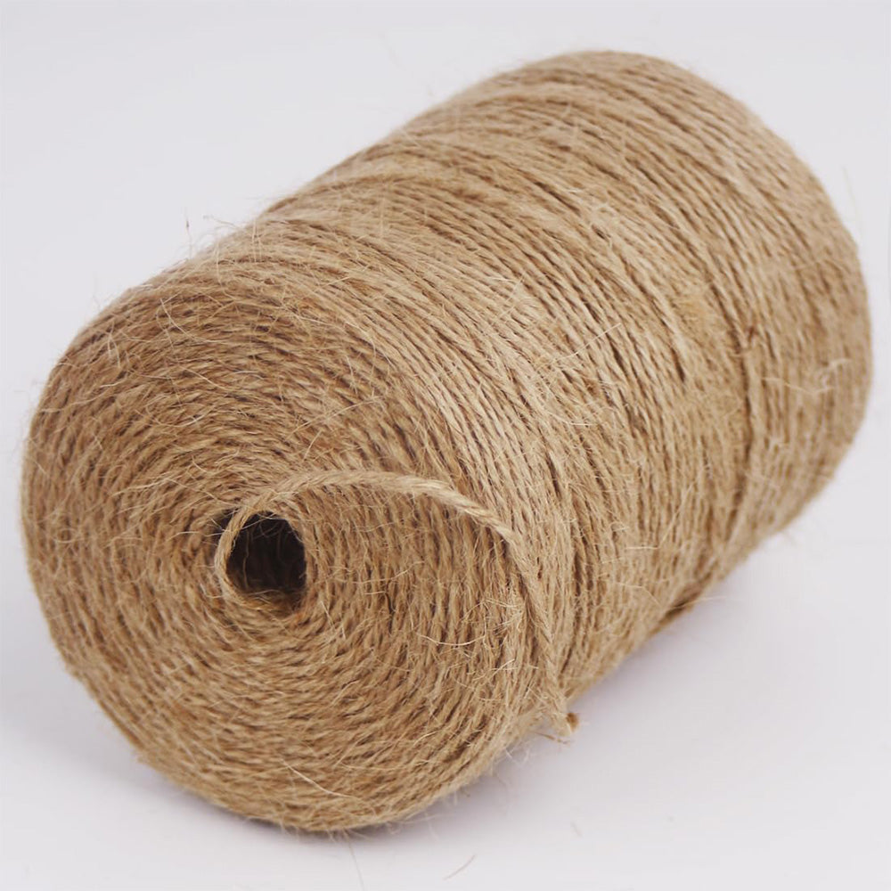 2 Rolls of 200M Jute Twine String for Crafting Gardening Gift Wrapping Macrame DIY Home Decor