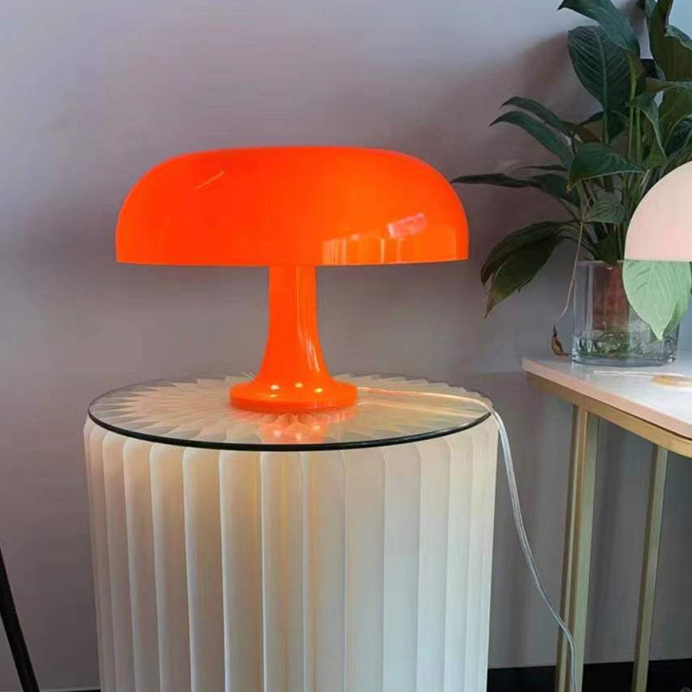 Retro LED Mushroom Table Lamp Dimmable Desk Lamp Hotel Bedroom Decoration Orange