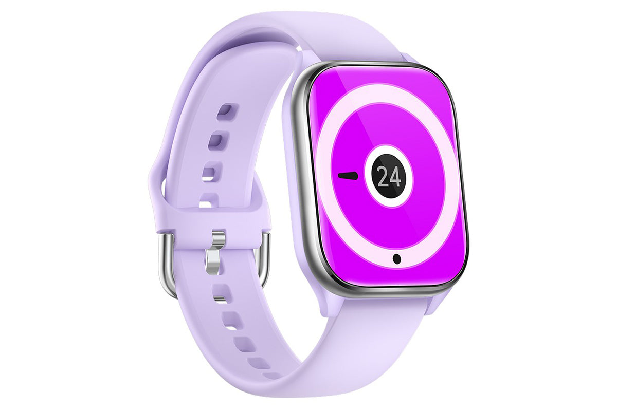 Smart Watch 1.85-Inch Fitness Watch with Heart Rate Sleep Monitor Blood Oxygen 100 Sports Modes Activity Tracker -Purple